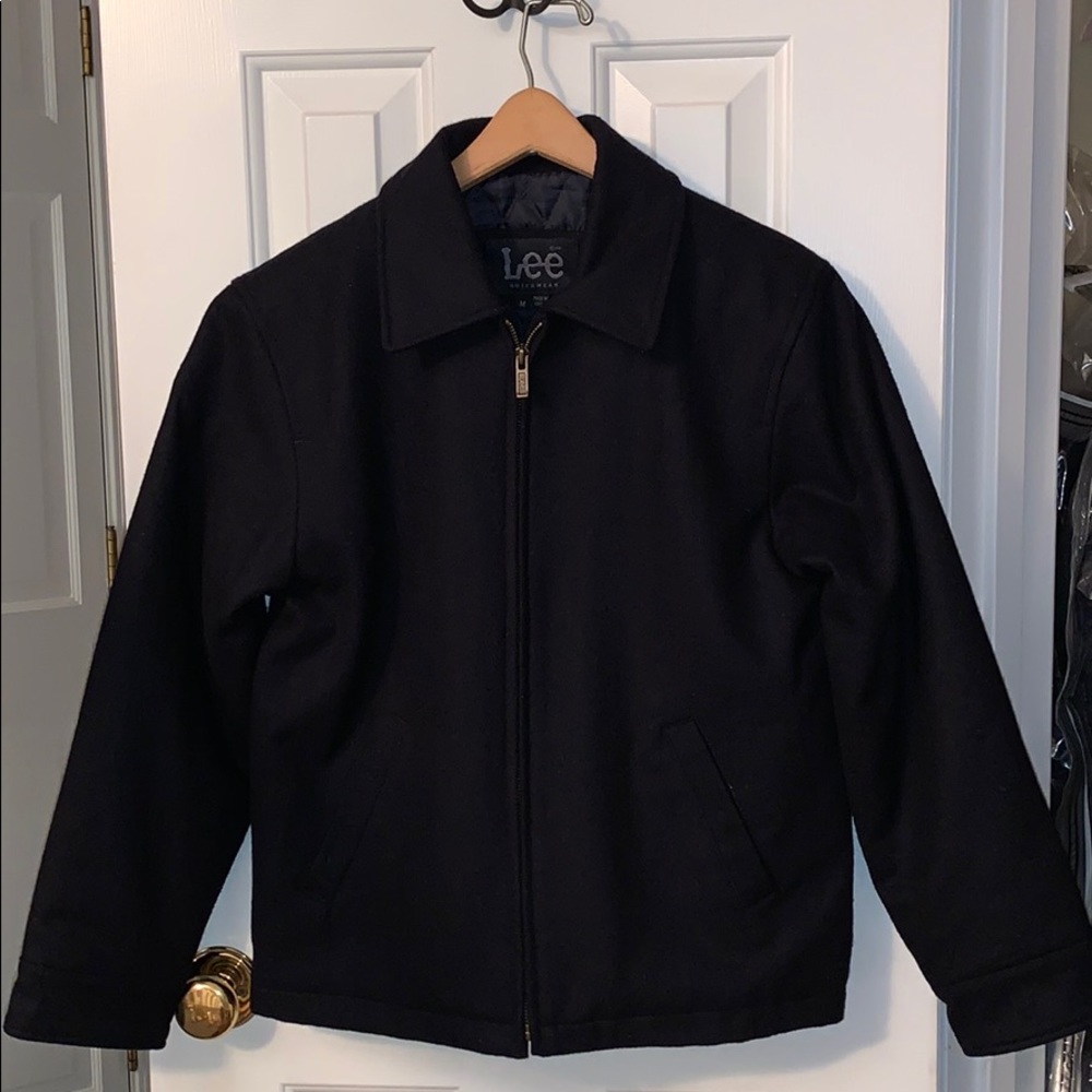 Boys Warm Wool Coat - Navy Blue